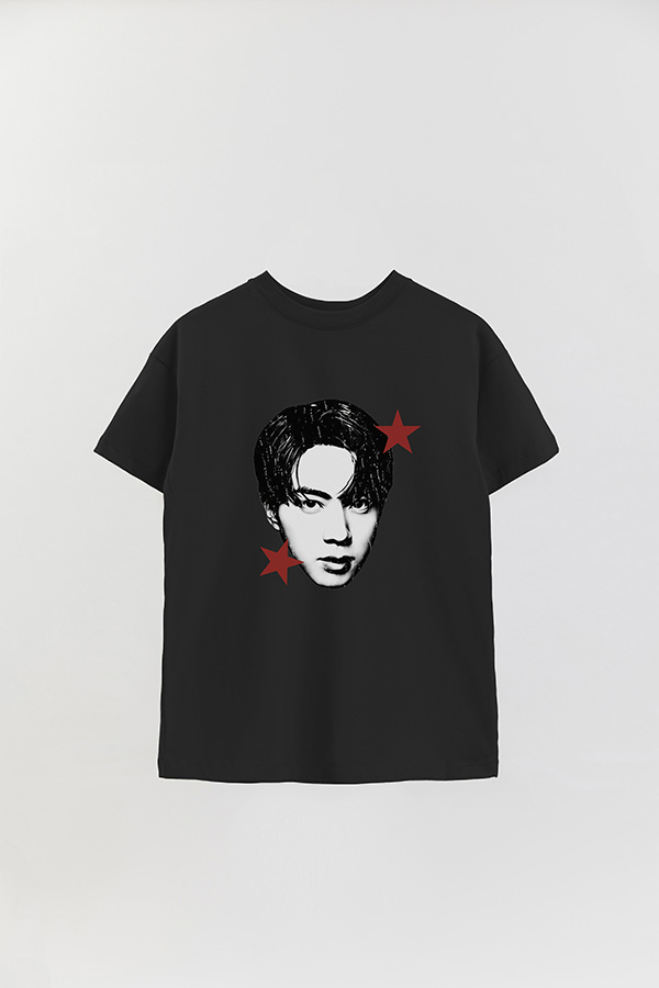 REMERA OVER ESTAMPADA BTS STAR JIN