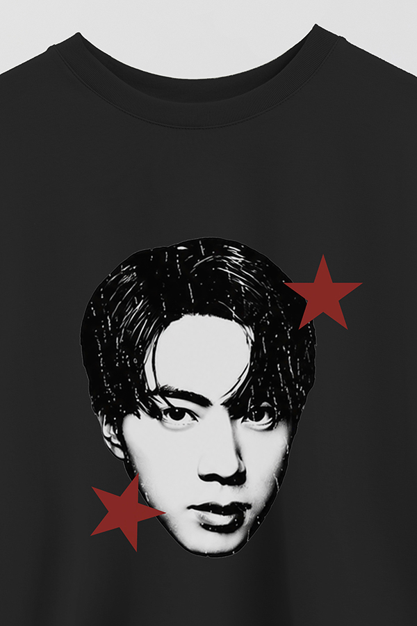 REMERA CROP ESTAMPADA BTS STAR JIN
