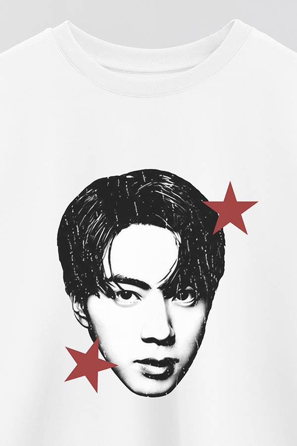 REMERA CROP ESTAMPADA BTS STAR JIN