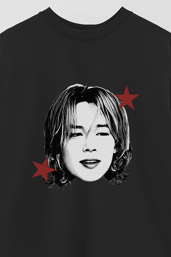 REMERA OVER ESTAMPADA BTS STAR JIMIN
