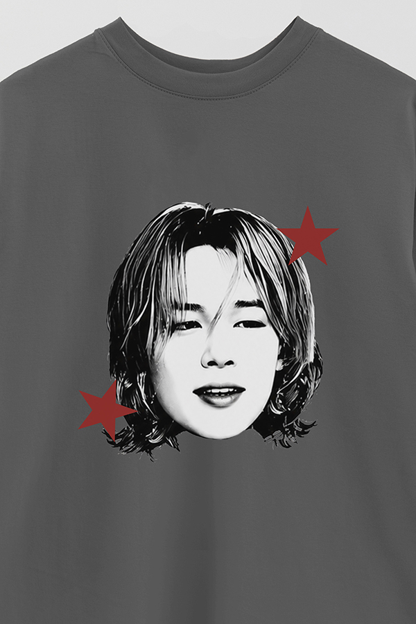 REMERA OVER ESTAMPADA BTS STAR JIMIN