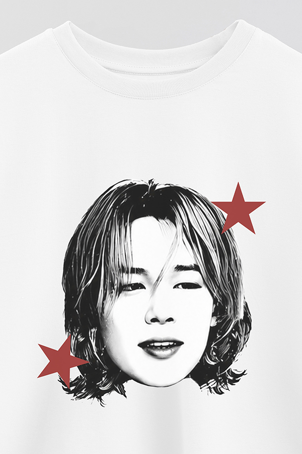 REMERA CROP ESTAMPADA BTS STAR JIMIN