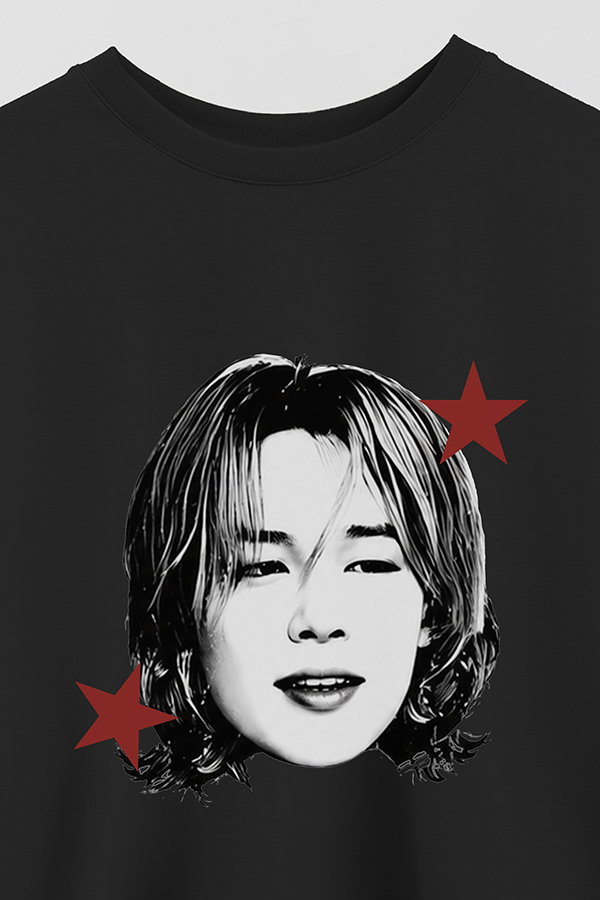 REMERA CROP ESTAMPADA BTS STAR JIMIN