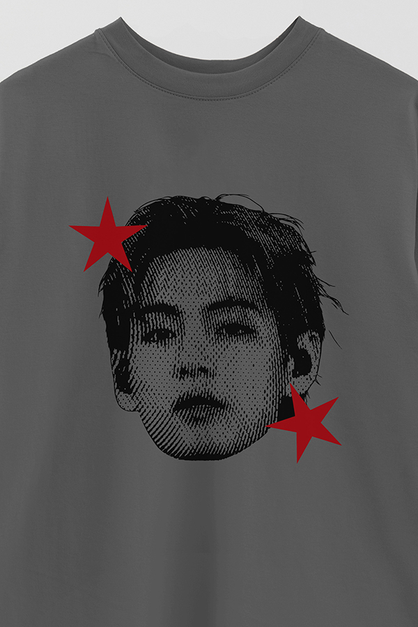 REMERA OVER ESTAMPADA BTS STAR HT V