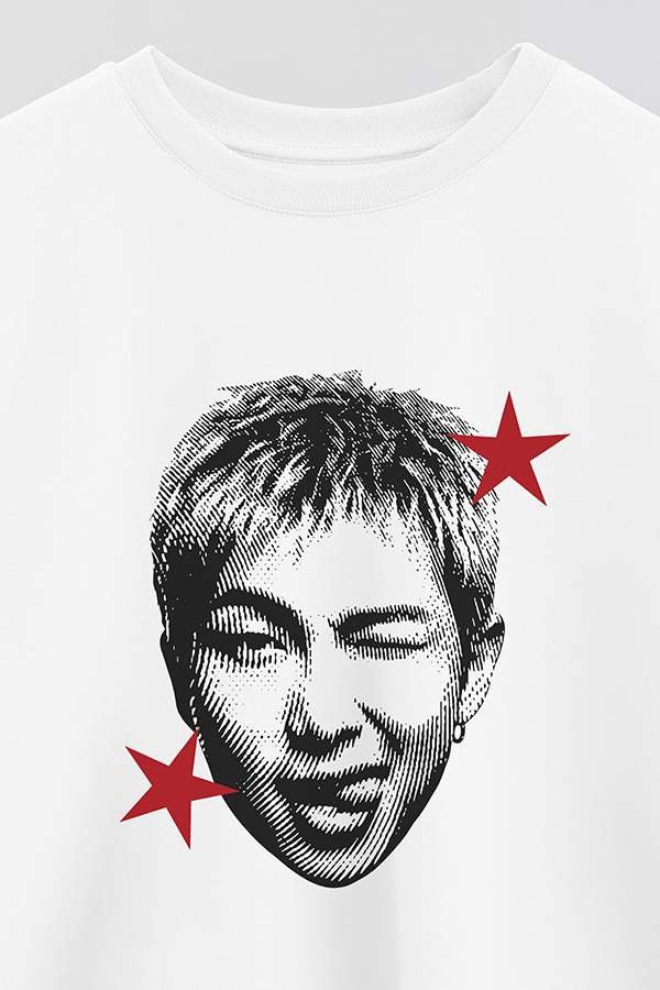 REMERA CROP ESTAMPADA BTS STAR HT RM