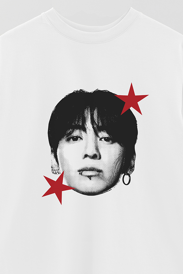 REMERA OVER ESTAMPADA BTS STAR HT JUNGKOOK
