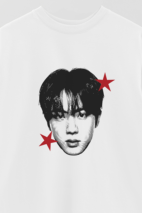 REMERA OVER ESTAMPADA BTS STAR HT JIN