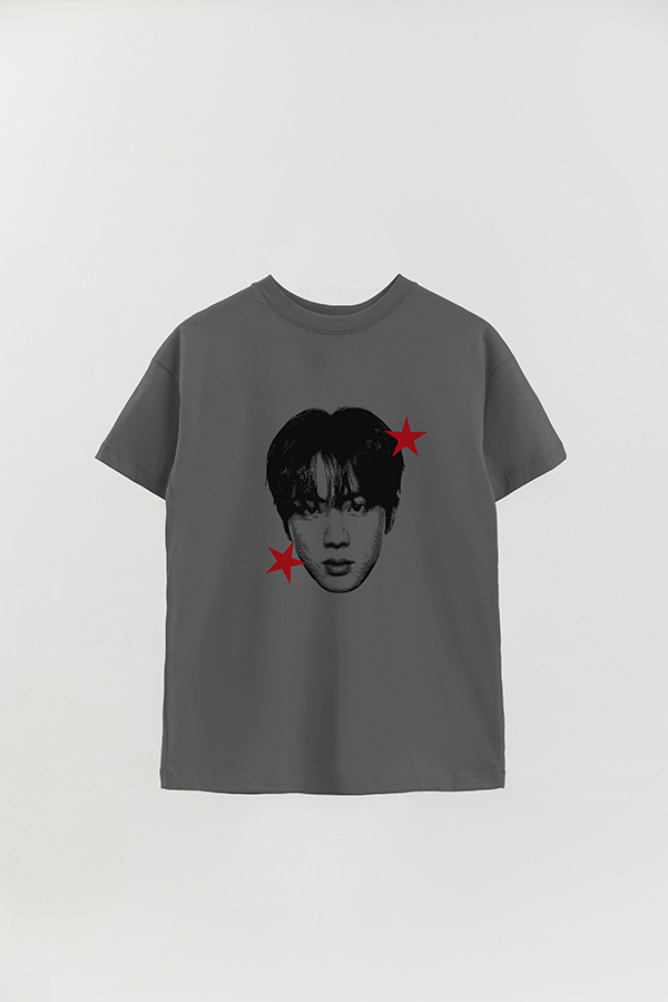 REMERA OVER ESTAMPADA BTS STAR HT JIN