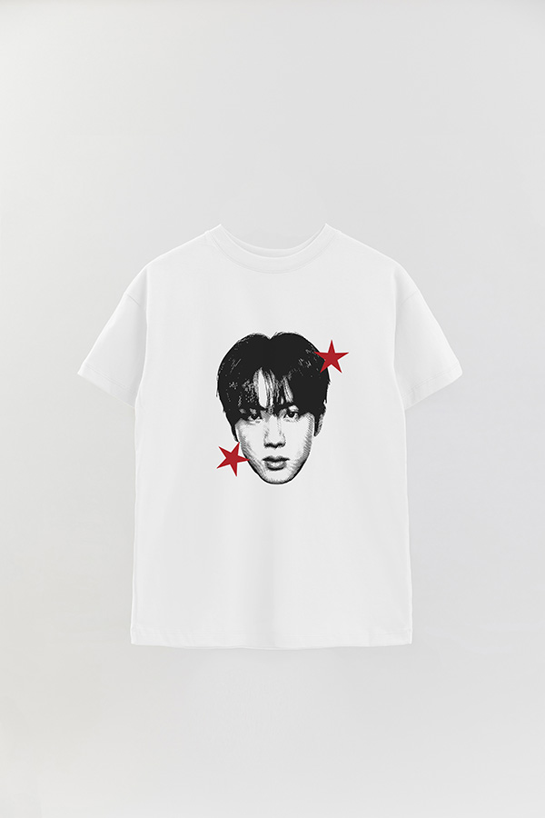 REMERA OVER ESTAMPADA BTS STAR HT JIN