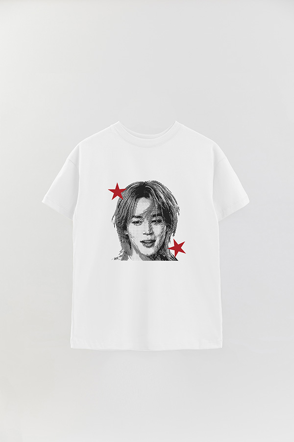 REMERA OVER ESTAMPADA BTS STAR HT JIMIN