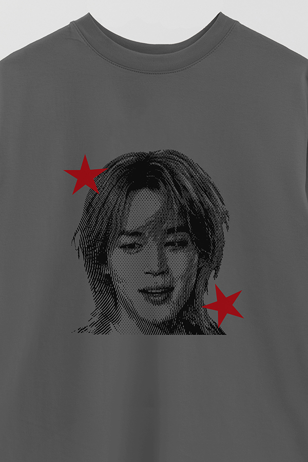 REMERA OVER ESTAMPADA BTS STAR HT JIMIN