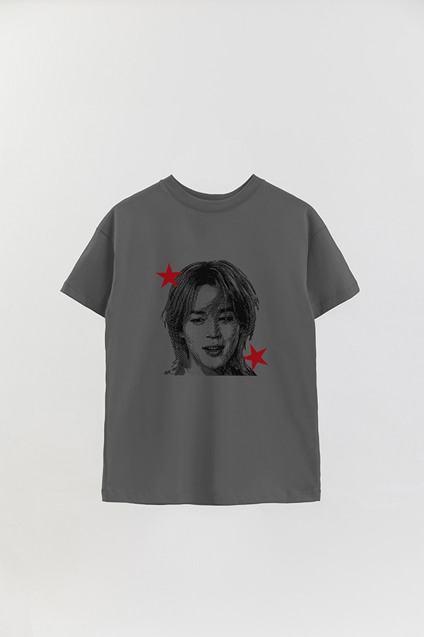 REMERA OVER ESTAMPADA BTS STAR HT JIMIN