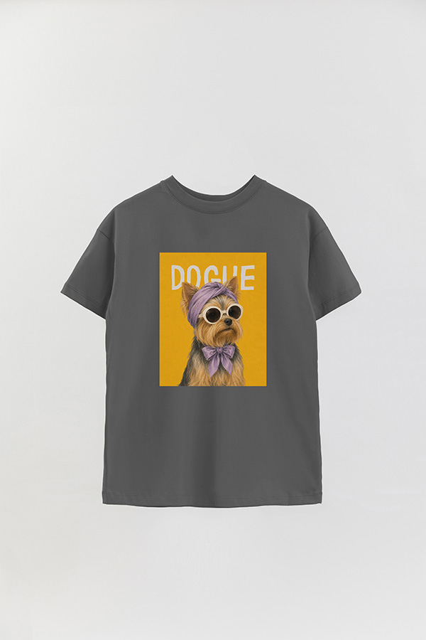 REMERA OVER ESTAMPADA DOGUE YORKSHIRE