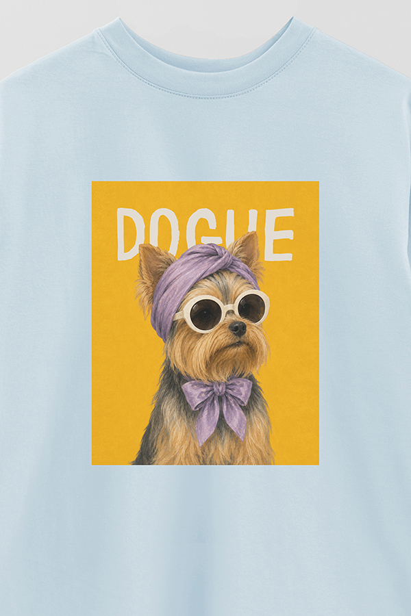 REMERA OVER ESTAMPADA DOGUE YORKSHIRE