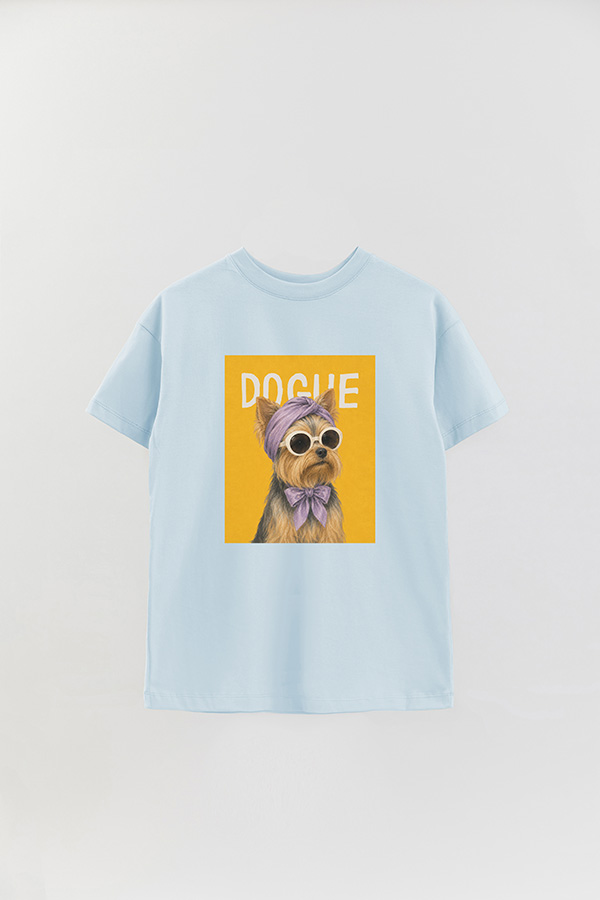 REMERA OVER ESTAMPADA DOGUE YORKSHIRE