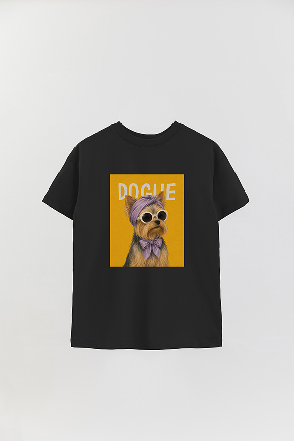 REMERA OVER ESTAMPADA DOGUE YORKSHIRE