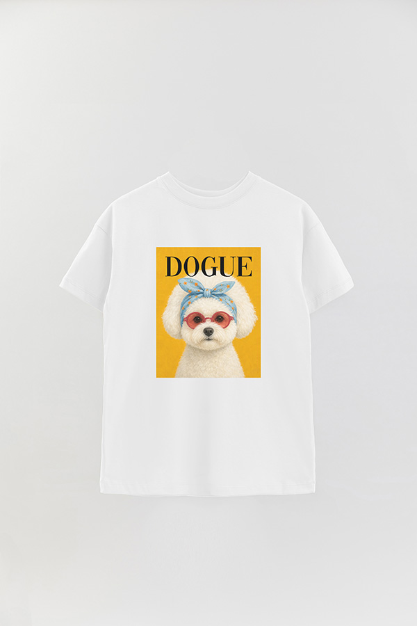 REMERA OVER ESTAMPADA DOGUE WHIMSICAL BICHON