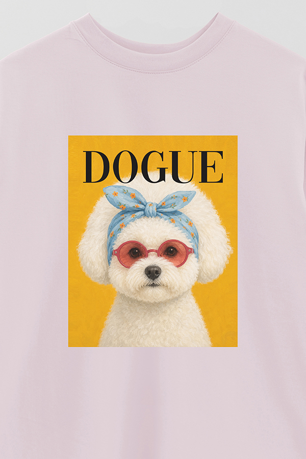 REMERA OVER ESTAMPADA DOGUE WHIMSICAL BICHON