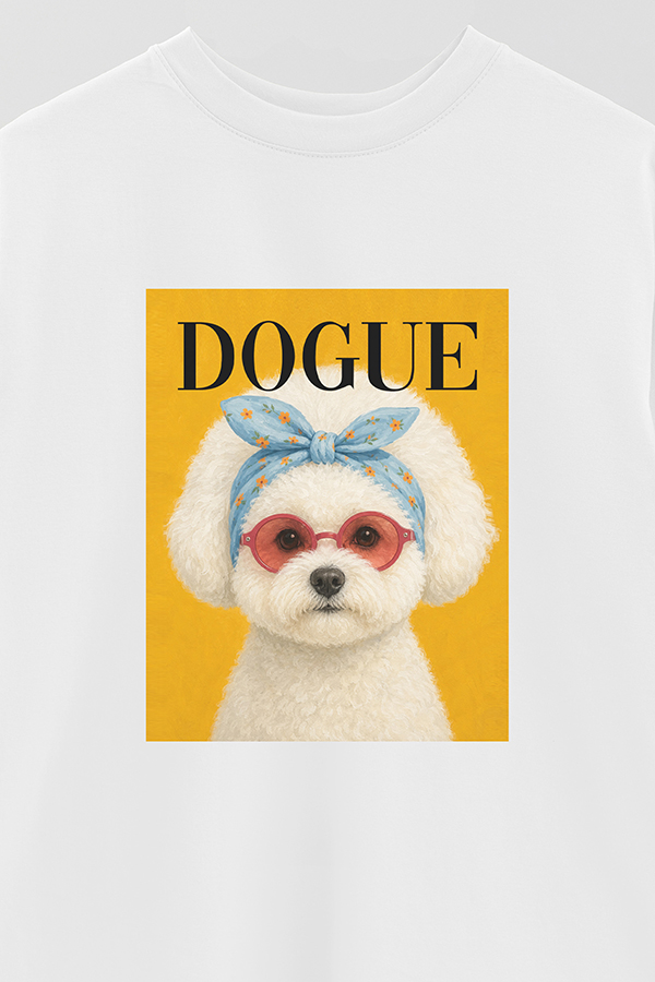 REMERA OVER ESTAMPADA DOGUE WHIMSICAL BICHON