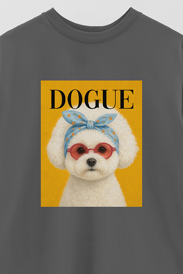 REMERA OVER ESTAMPADA DOGUE WHIMSICAL BICHON