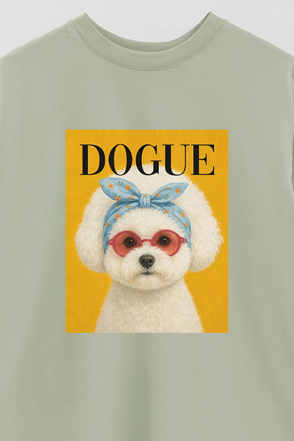 REMERA OVER ESTAMPADA DOGUE WHIMSICAL BICHON
