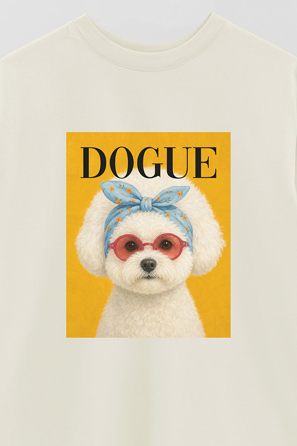 REMERA OVER ESTAMPADA DOGUE WHIMSICAL BICHON