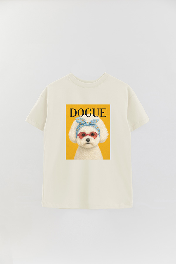 REMERA OVER ESTAMPADA DOGUE WHIMSICAL BICHON