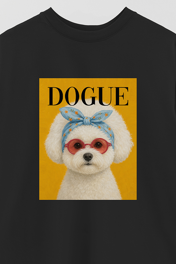 REMERA OVER ESTAMPADA DOGUE WHIMSICAL BICHON