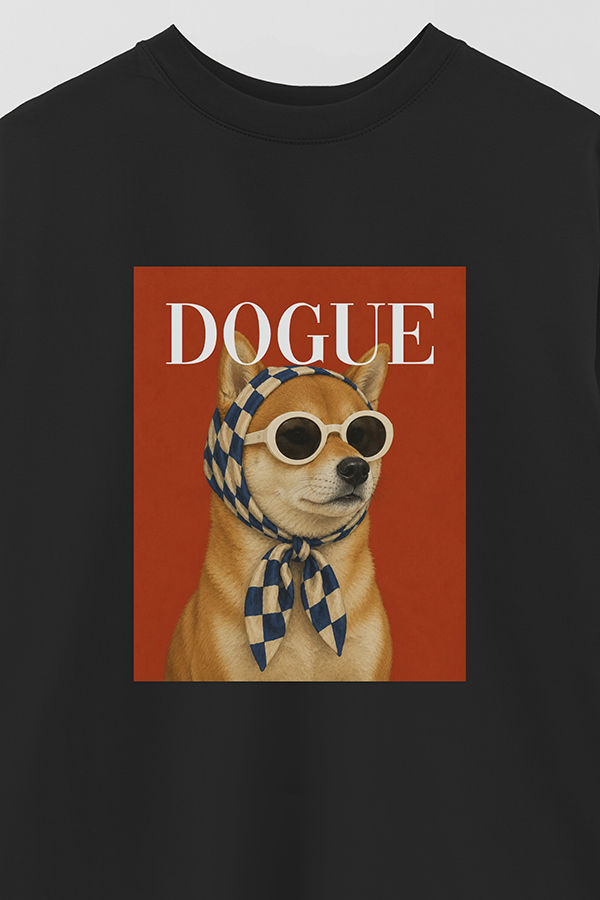 REMERA OVER ESTAMPADA DOGUE URBAN SHIBA