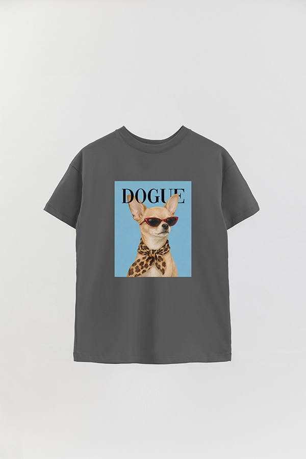 REMERA OVER ESTAMPADA DOGUE TINY CHIHUAHUA GLAM