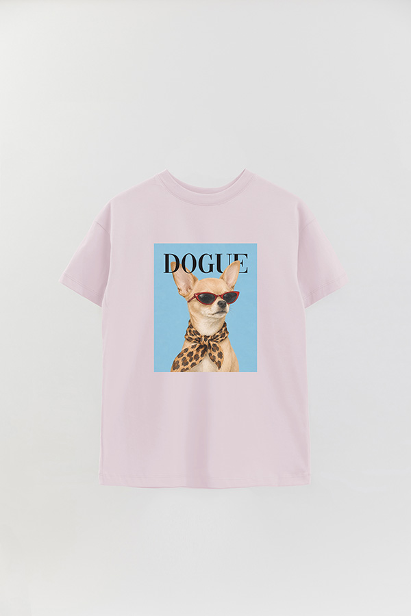 REMERA OVER ESTAMPADA DOGUE TINY CHIHUAHUA GLAM
