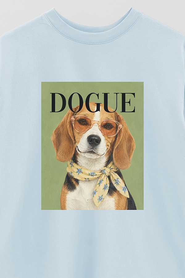 REMERA OVER ESTAMPADA DOGUE SUNDAY BEAGLE