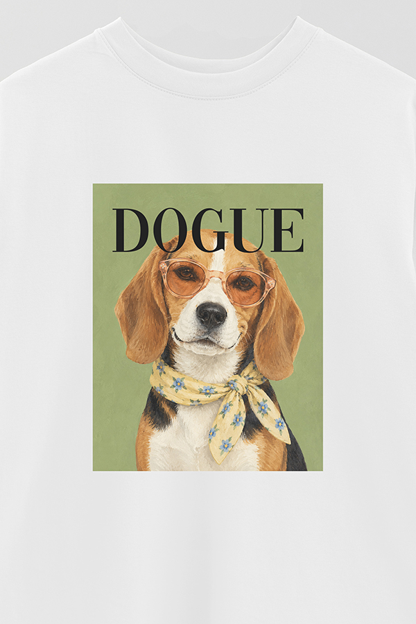 REMERA OVER ESTAMPADA DOGUE SUNDAY BEAGLE