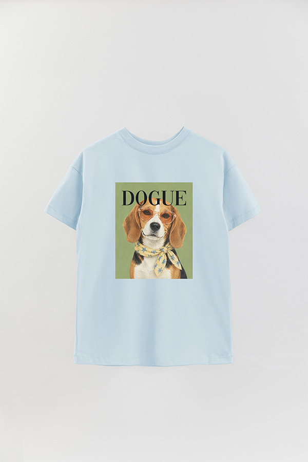 REMERA OVER ESTAMPADA DOGUE SUNDAY BEAGLE