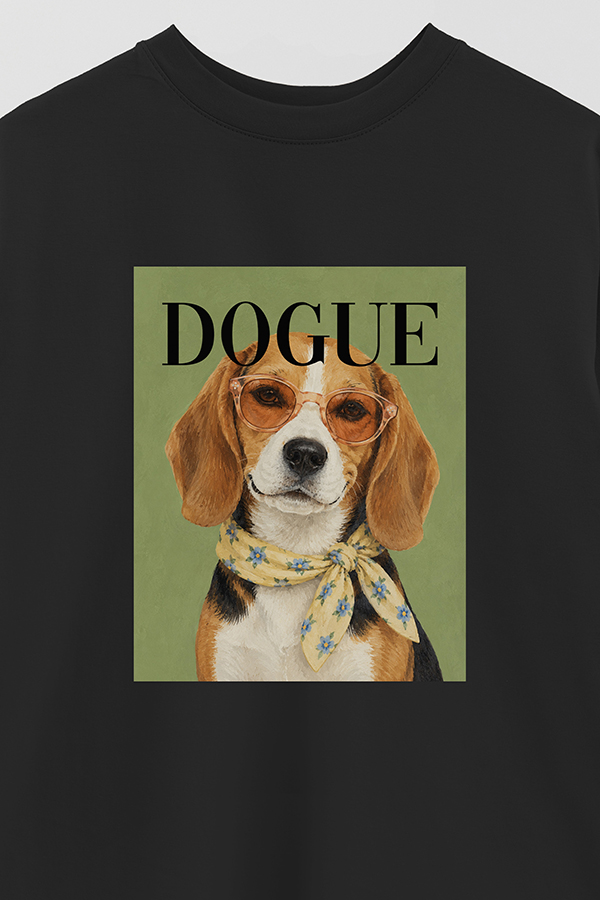 REMERA OVER ESTAMPADA DOGUE SUNDAY BEAGLE