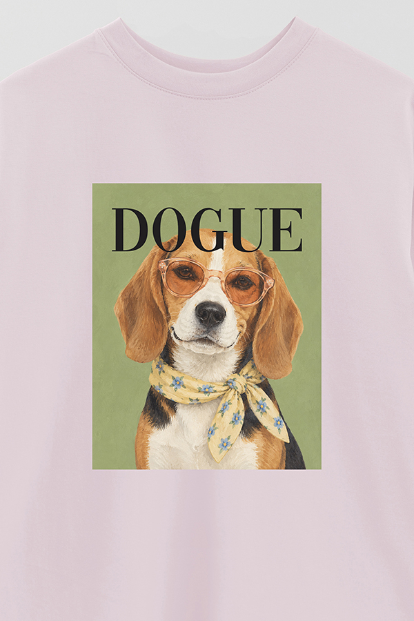 REMERA OVER ESTAMPADA DOGUE SUNDAY BEAGLE