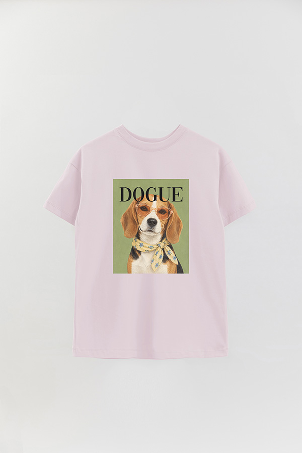 REMERA OVER ESTAMPADA DOGUE SUNDAY BEAGLE