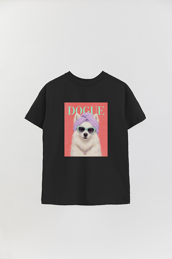 REMERA OVER ESTAMPADA DOGUE SPA DAY SAMOYED