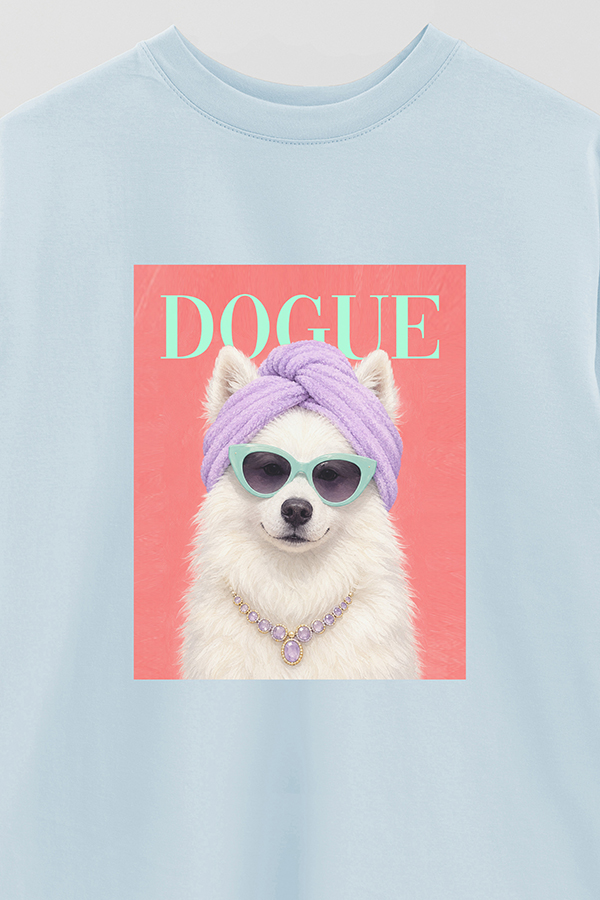 REMERA OVER ESTAMPADA DOGUE SPA DAY SAMOYED