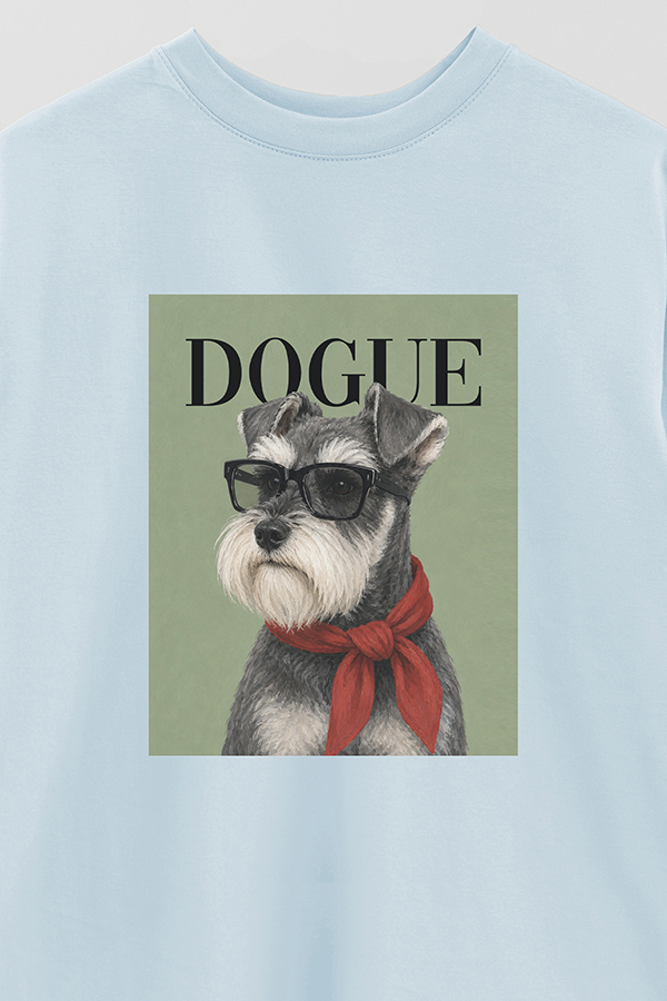 REMERA OVER ESTAMPADA DOGUE SOPHISTICATED SCHNAUZER