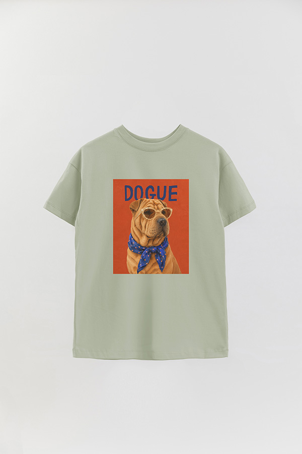 REMERA OVER ESTAMPADA DOGUE SHAR PEI RETRO
