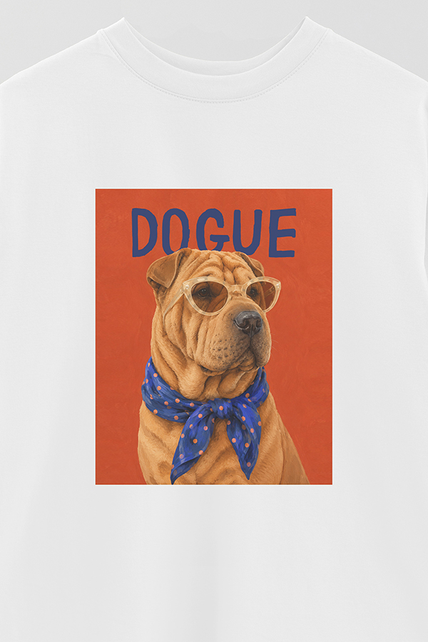 REMERA OVER ESTAMPADA DOGUE SHAR PEI RETRO