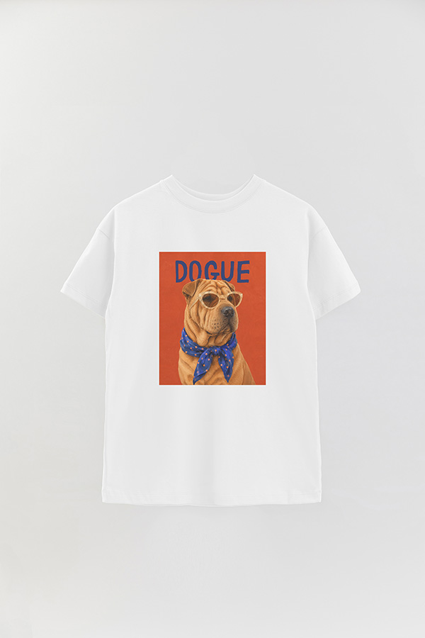 REMERA OVER ESTAMPADA DOGUE SHAR PEI RETRO