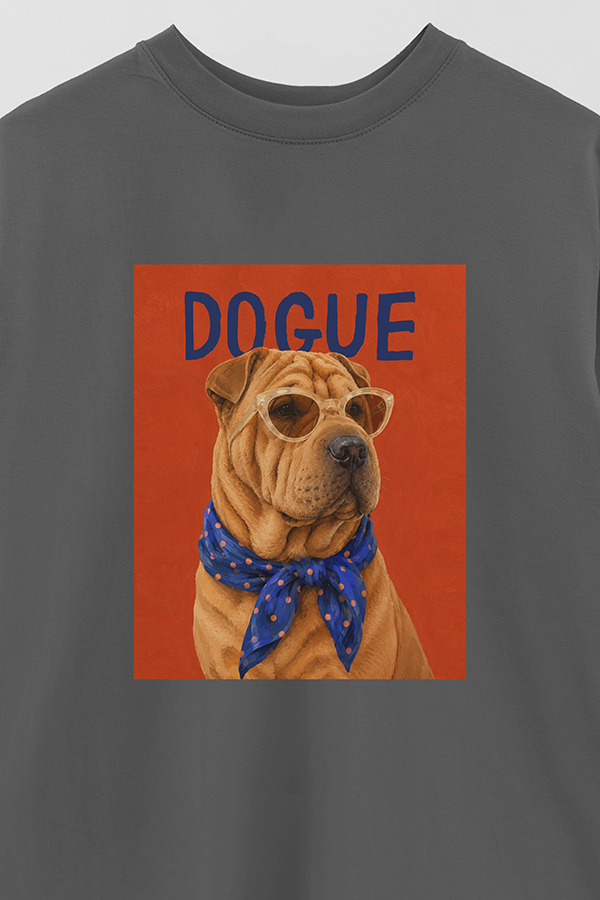 REMERA OVER ESTAMPADA DOGUE SHAR PEI RETRO
