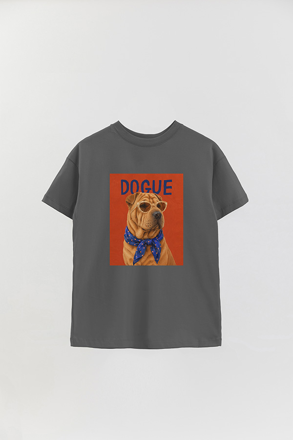REMERA OVER ESTAMPADA DOGUE SHAR PEI RETRO