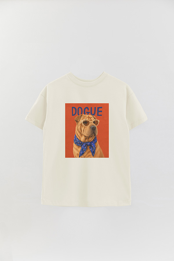 REMERA OVER ESTAMPADA DOGUE SHAR PEI RETRO