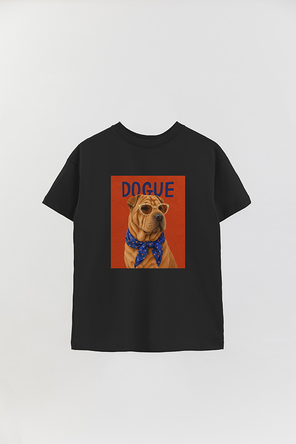 REMERA OVER ESTAMPADA DOGUE SHAR PEI RETRO