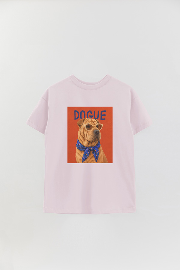 REMERA OVER ESTAMPADA DOGUE SHAR PEI RETRO