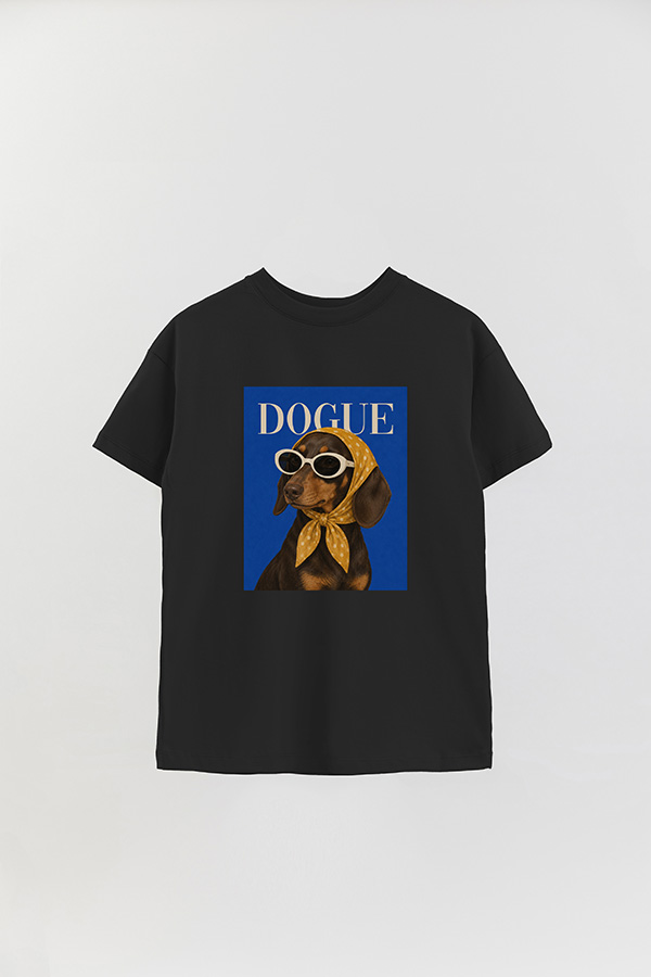 REMERA OVER ESTAMPADA DOGUE RIVIERA DACHSHUND