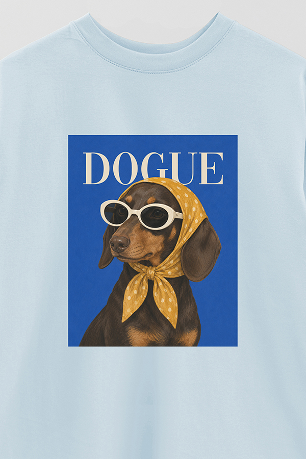 REMERA OVER ESTAMPADA DOGUE RIVIERA DACHSHUND